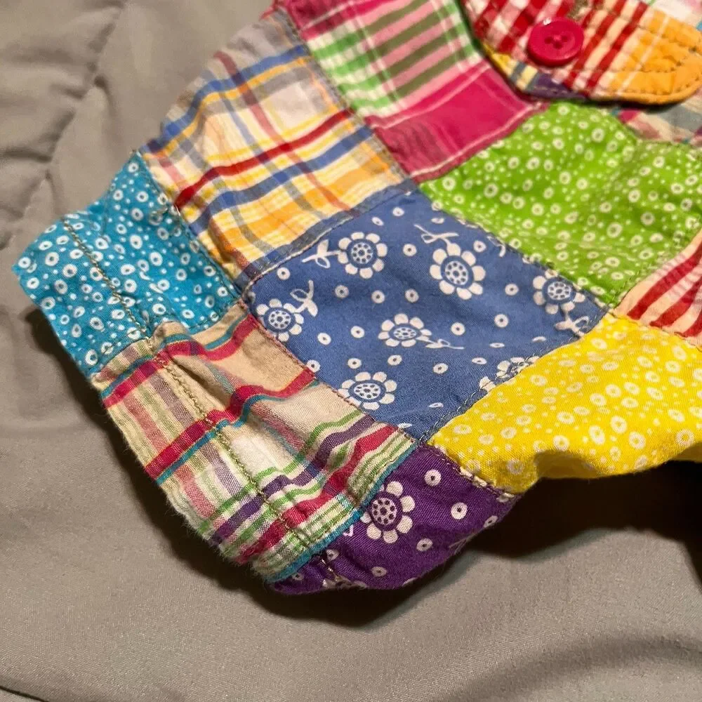 The Children’s Place Toddler Girl Madras Plaid Shorts 18 Months Purple Blue Pink